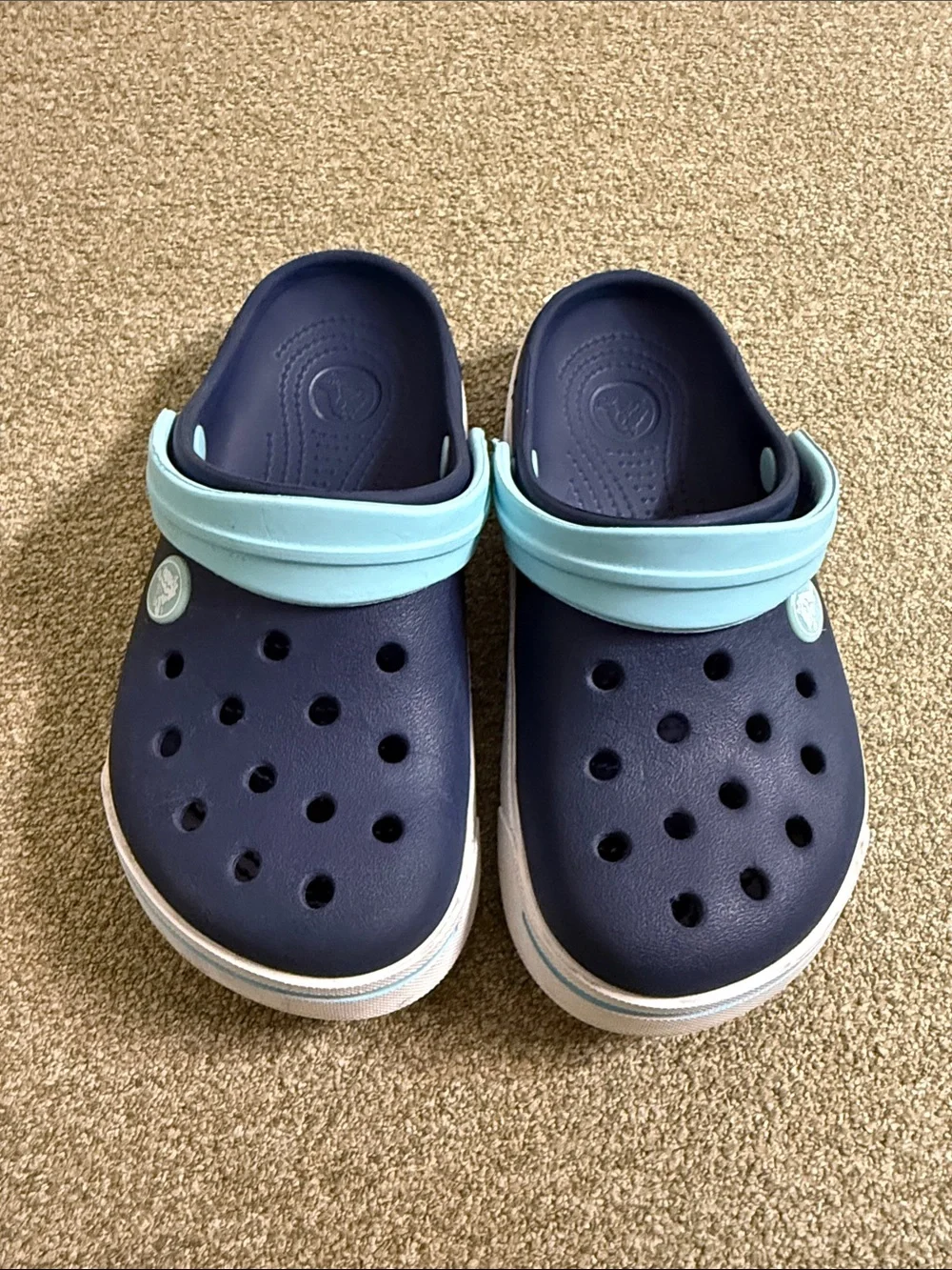 Boy's Kids’ Crocs Crocband II Kids Youth Navy Sz 12/13 C